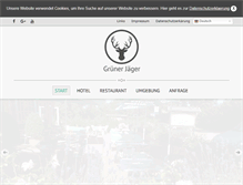 Tablet Screenshot of hotelgruenerjaeger.de